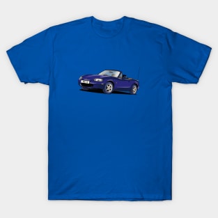 Mazda MX-5 Roadster in dark blue. T-Shirt